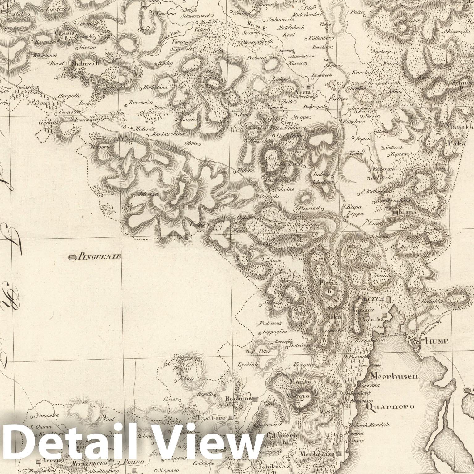 Historic Map : Sect. 202. Theil von Krain = Partie de la Carniole, 1813, Vintage Wall Decor