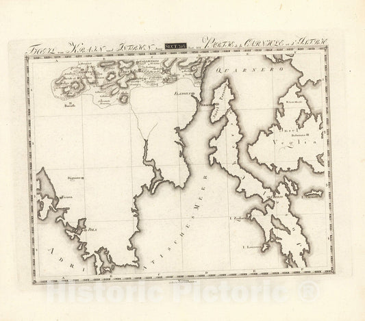 Historic Map : Sect. 204. Theil von Krain und Istrien = Partie de la Carniole et d'Istrie, 1813, Vintage Wall Decor