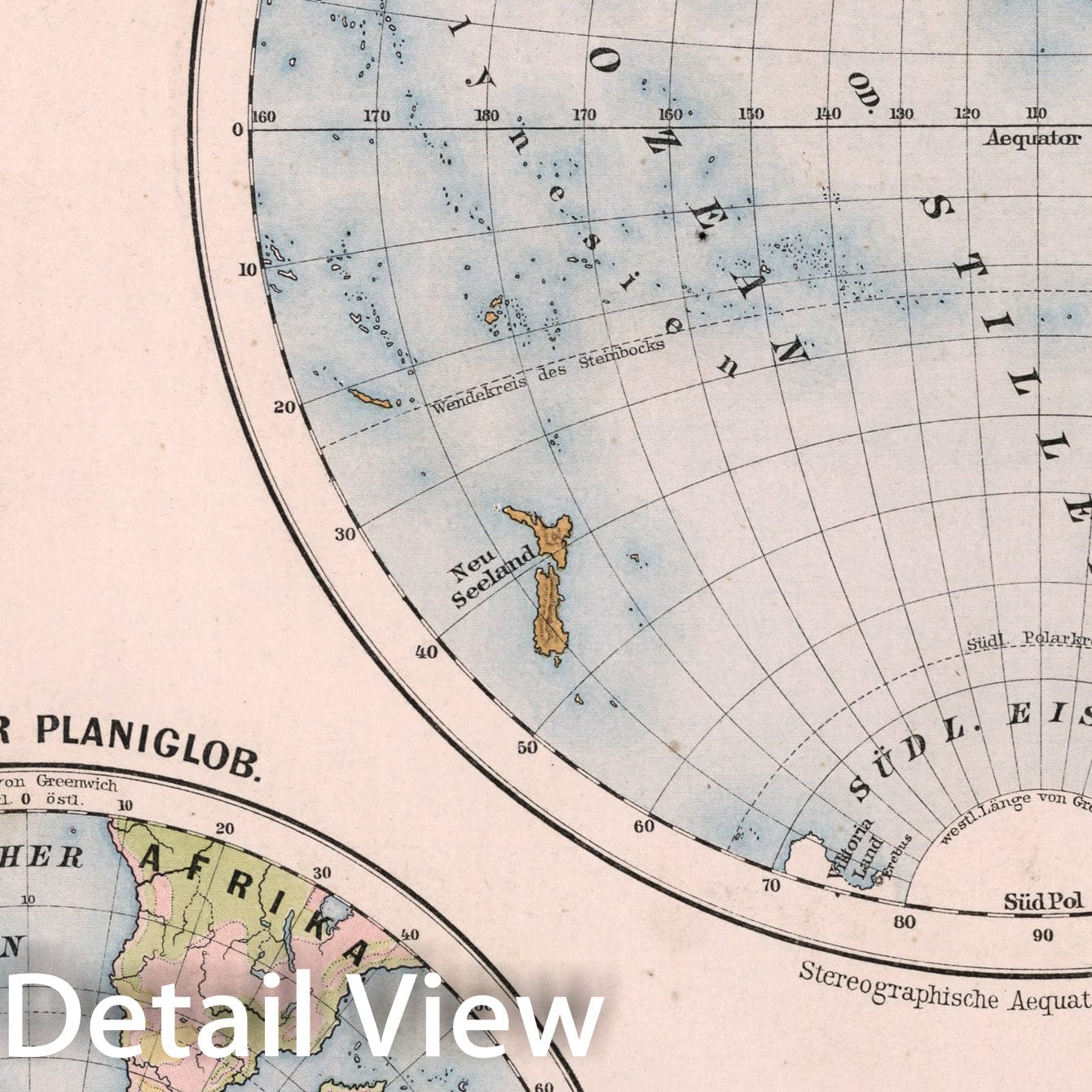 Historic Map : S4. Planigloben und Projektionen I., 1883, Vintage Wall Decor