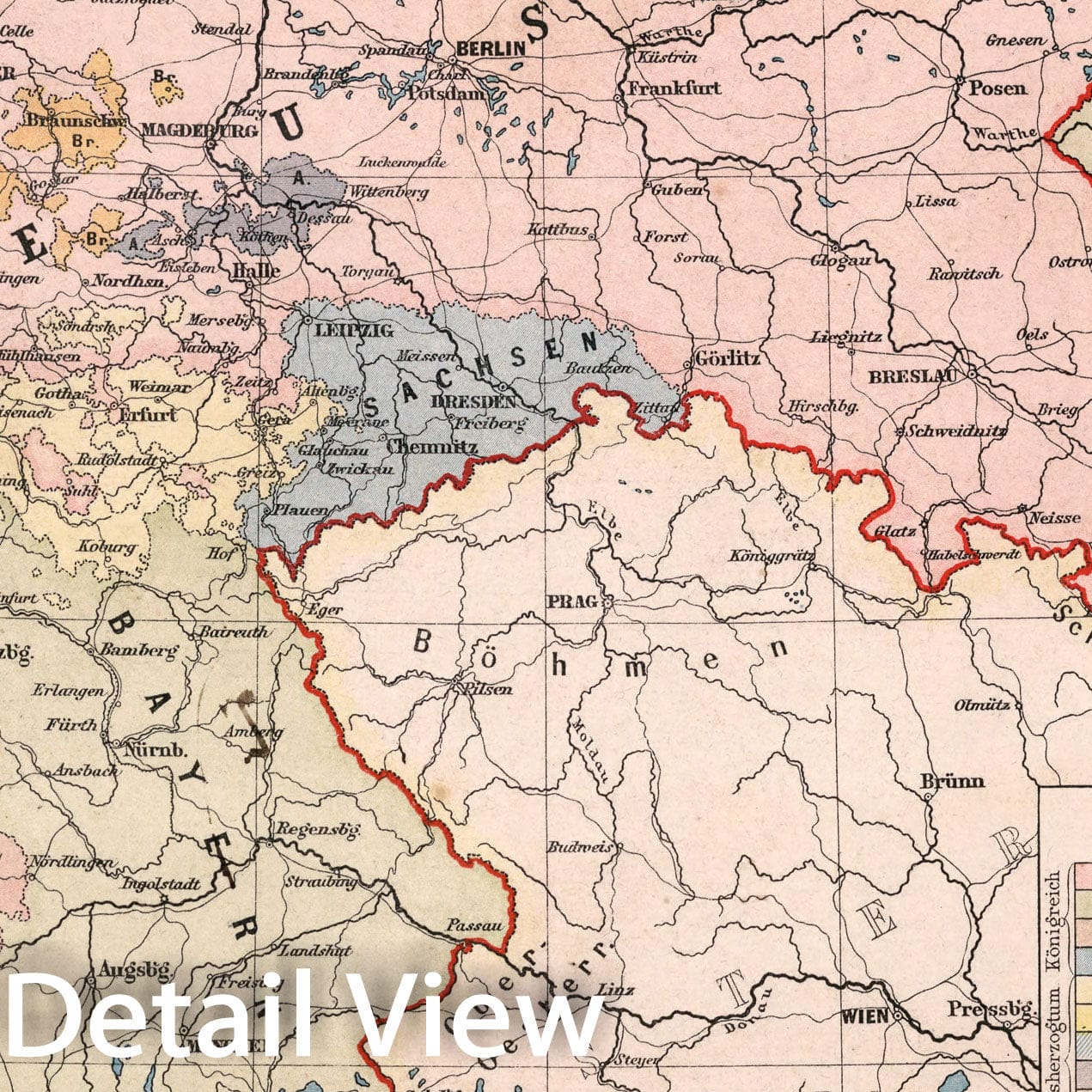 Historic Map : S45. Deutsches Reich, Politisch., 1883, Vintage Wall Decor