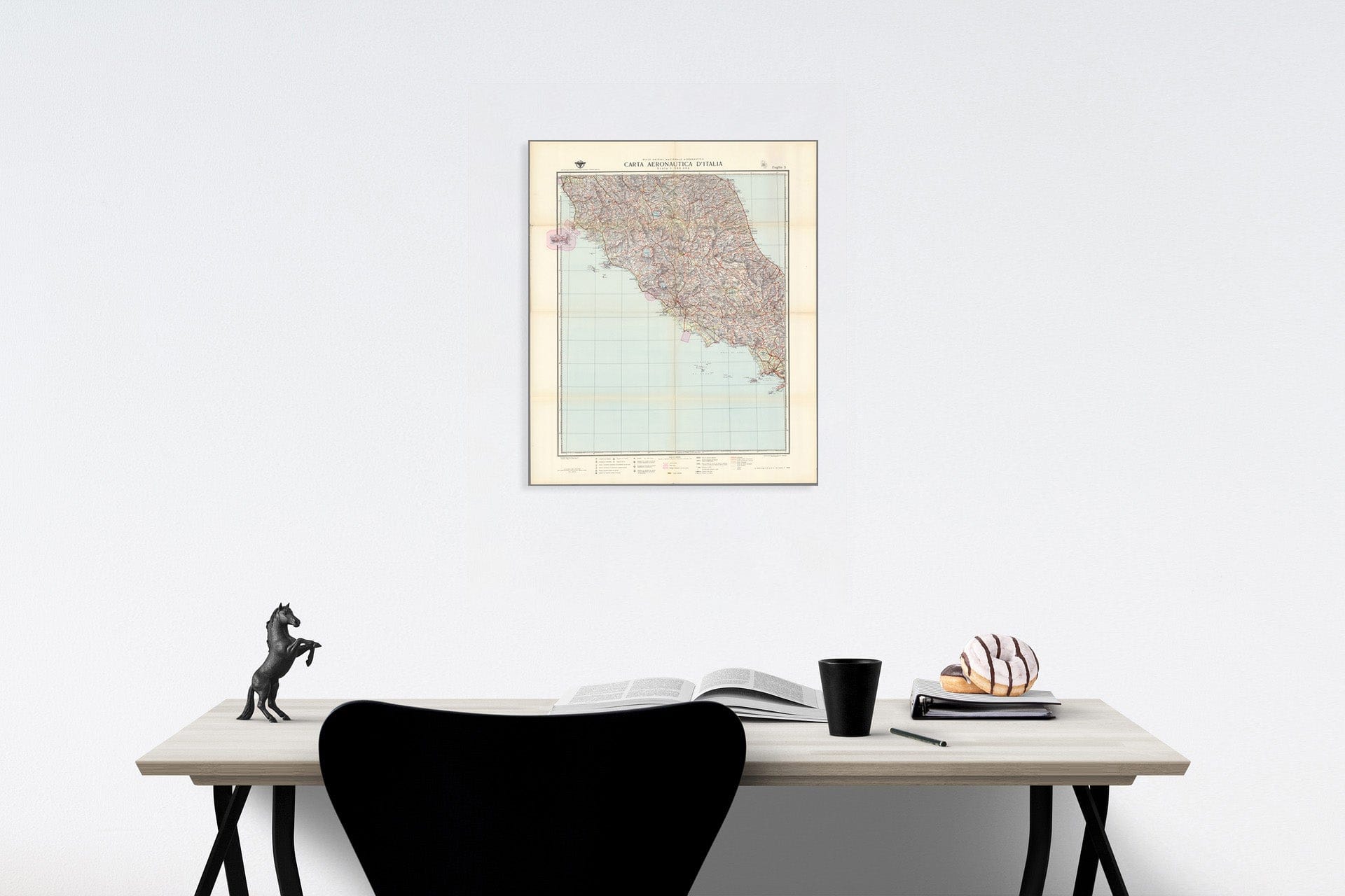 Historic Map : Foglio III. Carta Aeronautica D'Italia. Reale Unione Natzionale Aeronautica., 1938, Vintage Wall Decor