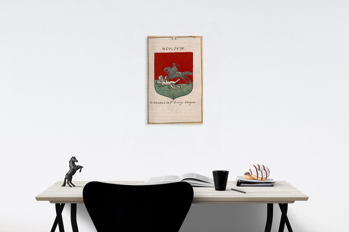 Historic Map : View: Moscovie (coat-of-arms)., 1682, Vintage Wall Decor