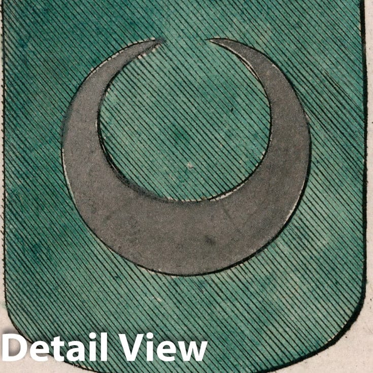 Historic Map : View: Turquie (coats-of-arms)., 1682, Vintage Wall Decor