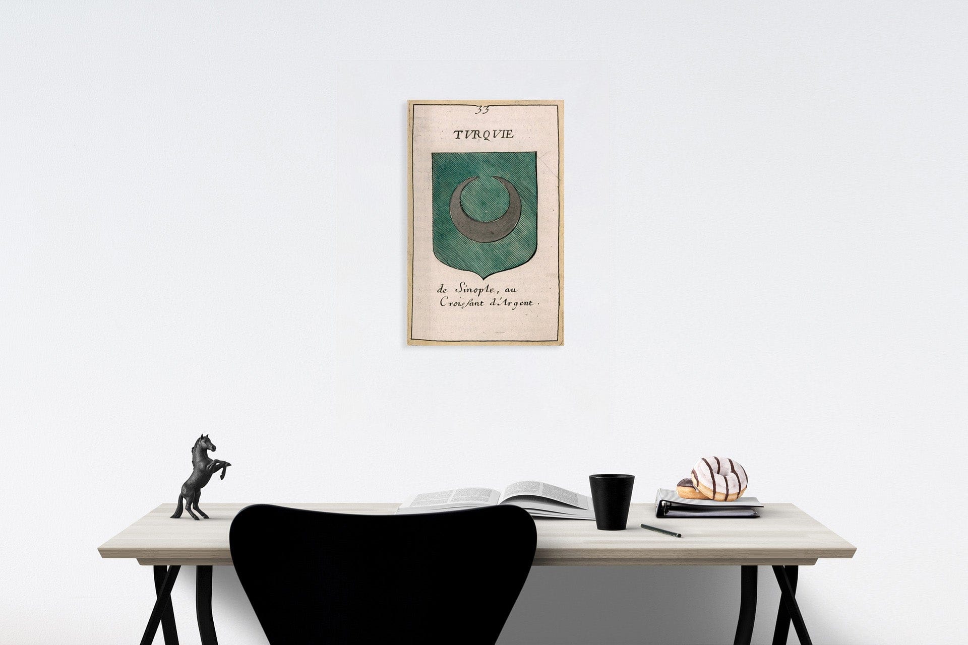 Historic Map : View: Turquie (coats-of-arms)., 1682, Vintage Wall Decor