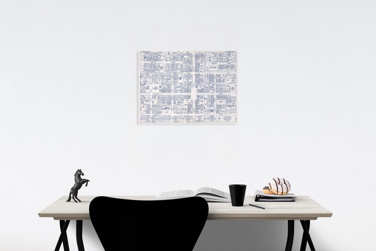 Historic Map : Business Section, City of Allentown (Pennsylvania)., 1950, Vintage Wall Decor