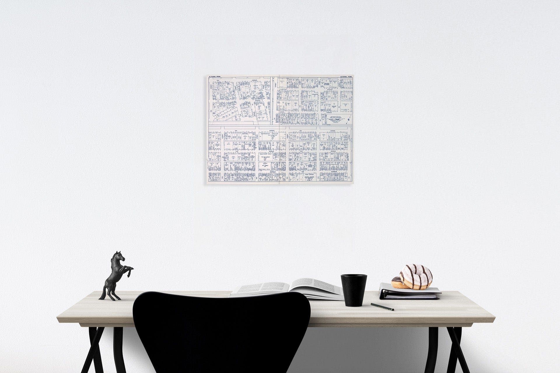 Historic Map : Business Section, City of Altoona (Pennsylvania)., 1950, Vintage Wall Decor