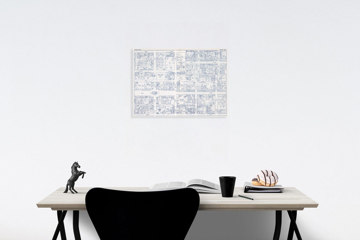 Historic Map : Business Section, City of Reading (Pennsylvania)., 1950, Vintage Wall Decor