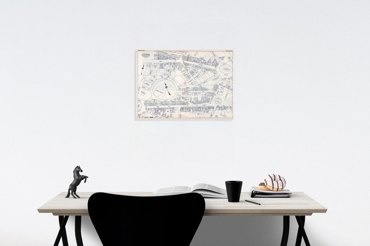 Historic Map : Business Section, City of Annapolis (Maryland)., 1947, Vintage Wall Decor