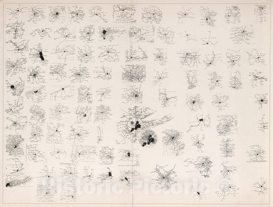 Historic Map : Index Maps: (Ninety-one small vicinity/index maps of cities of United States and Canada)., 1929, Vintage Wall Decor