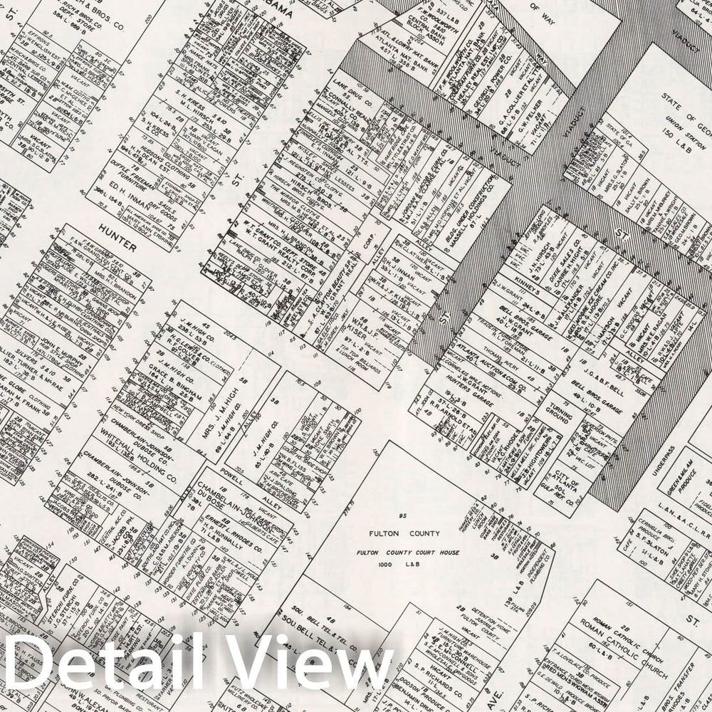 Historic Map : Atlanta (Georgia). (Sheet 2), 1929, Vintage Wall Decor