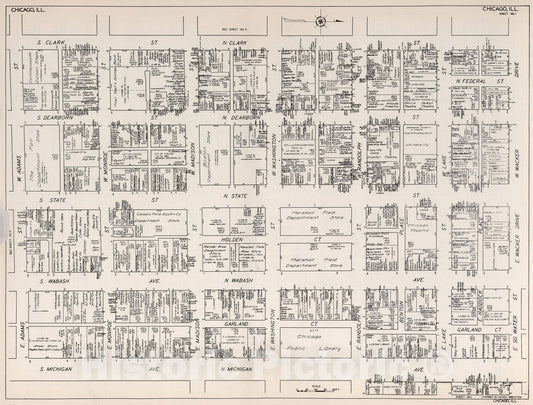 Historic Map : Chicago, (Illinois). Sheet No. 1., 1929, Vintage Wall Decor