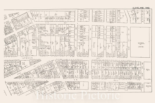Historic Map : Cleveland, Ohio. (Sheet 1)., 1929, Vintage Wall Decor