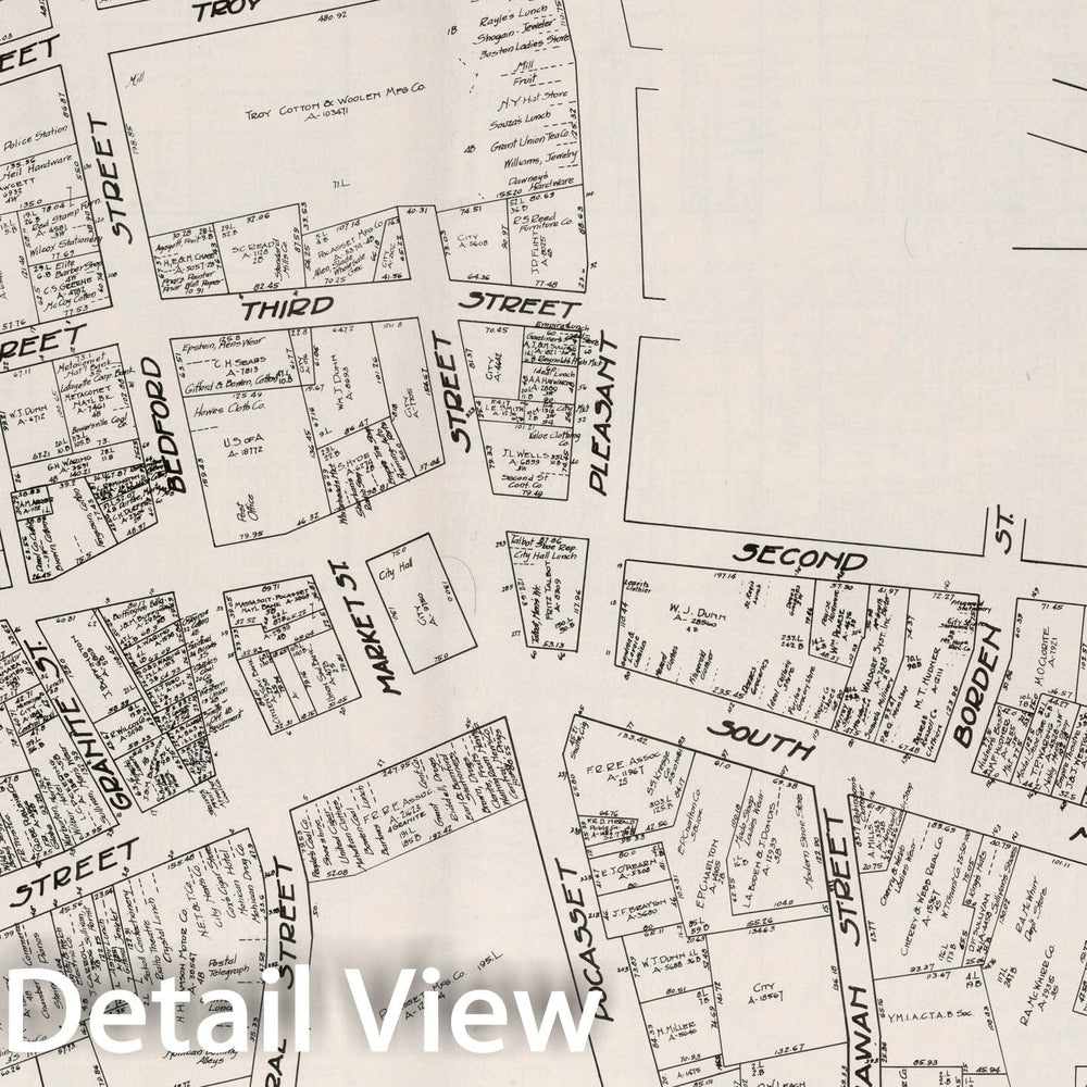 Historic Map : Fall River (Massachusetts)., 1929, Vintage Wall Decor