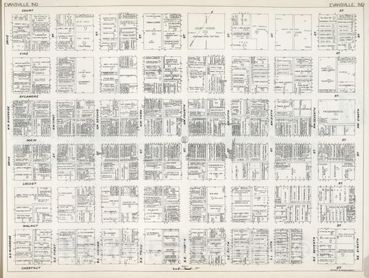 Historic Map : Evansville (Indiana)., 1929, Vintage Wall Decor