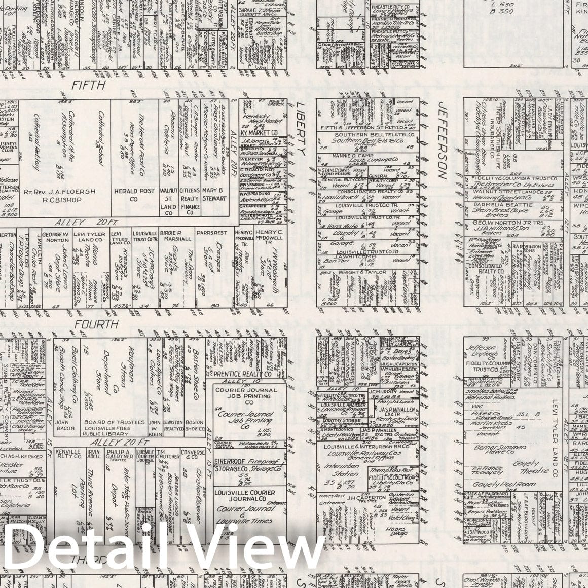 Historic Map : Louisville (Kentucky). (Sheet No. 1)., 1929, Vintage Wall Decor