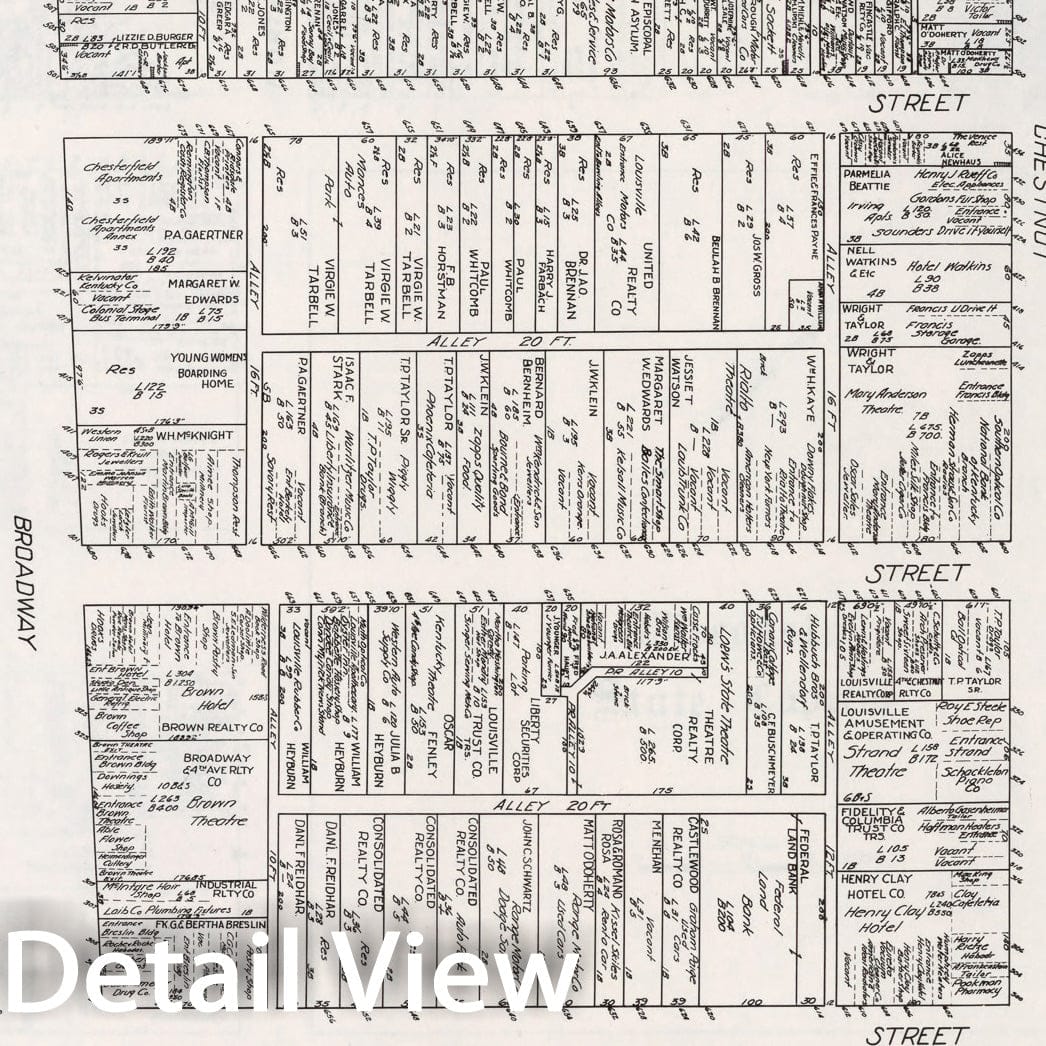 Historic Map : Louisville (Kentucky). (Sheet No. 2)., 1929, Vintage Wall Decor