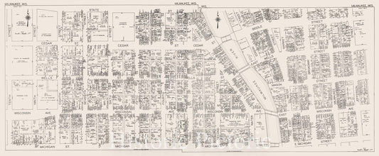 Historic Map : Milwaukee (Wisconsin). Sheets No. 1-2., 1929, Vintage Wall Decor