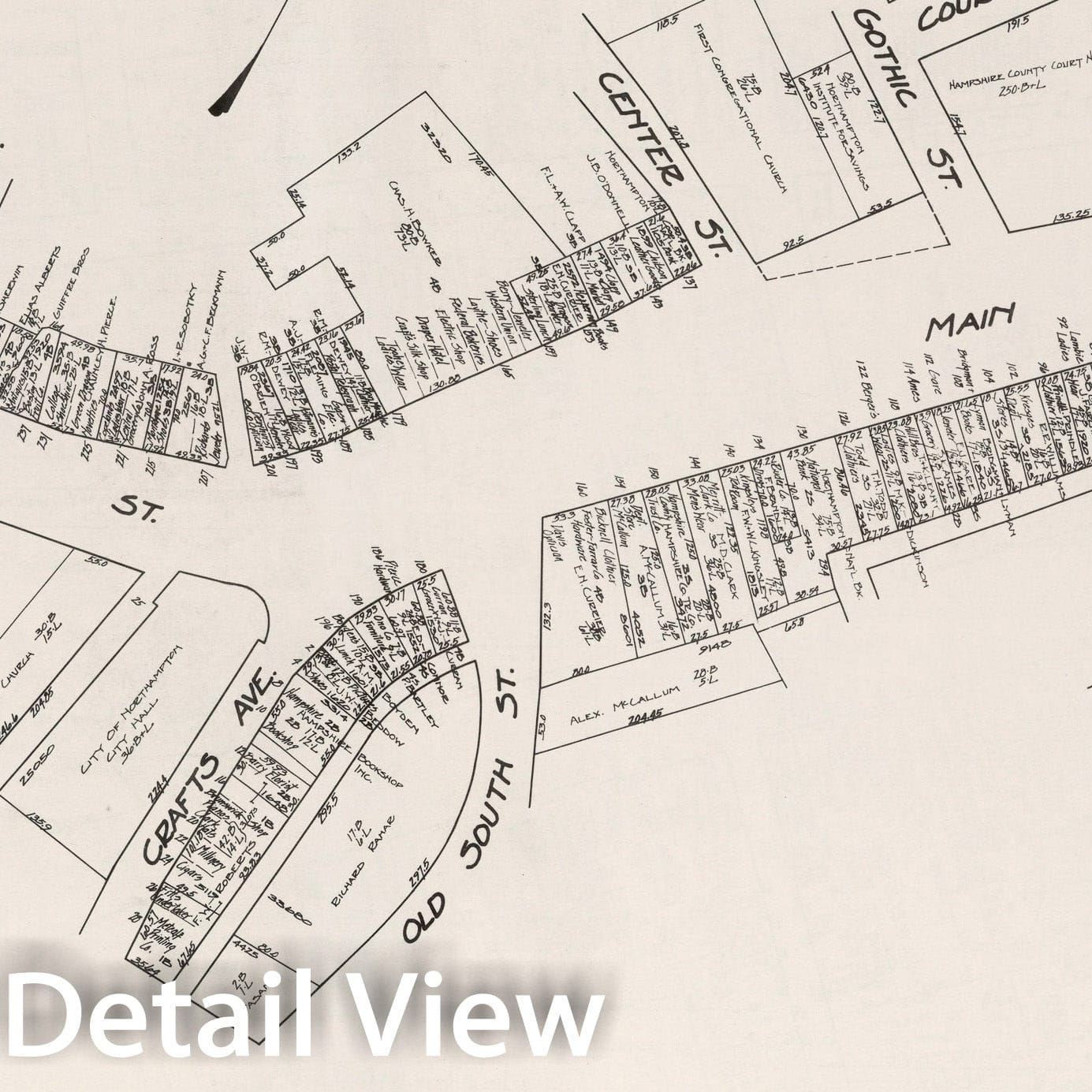 Historic Map : Northampton, (Massachusetts)., 1929, Vintage Wall Decor
