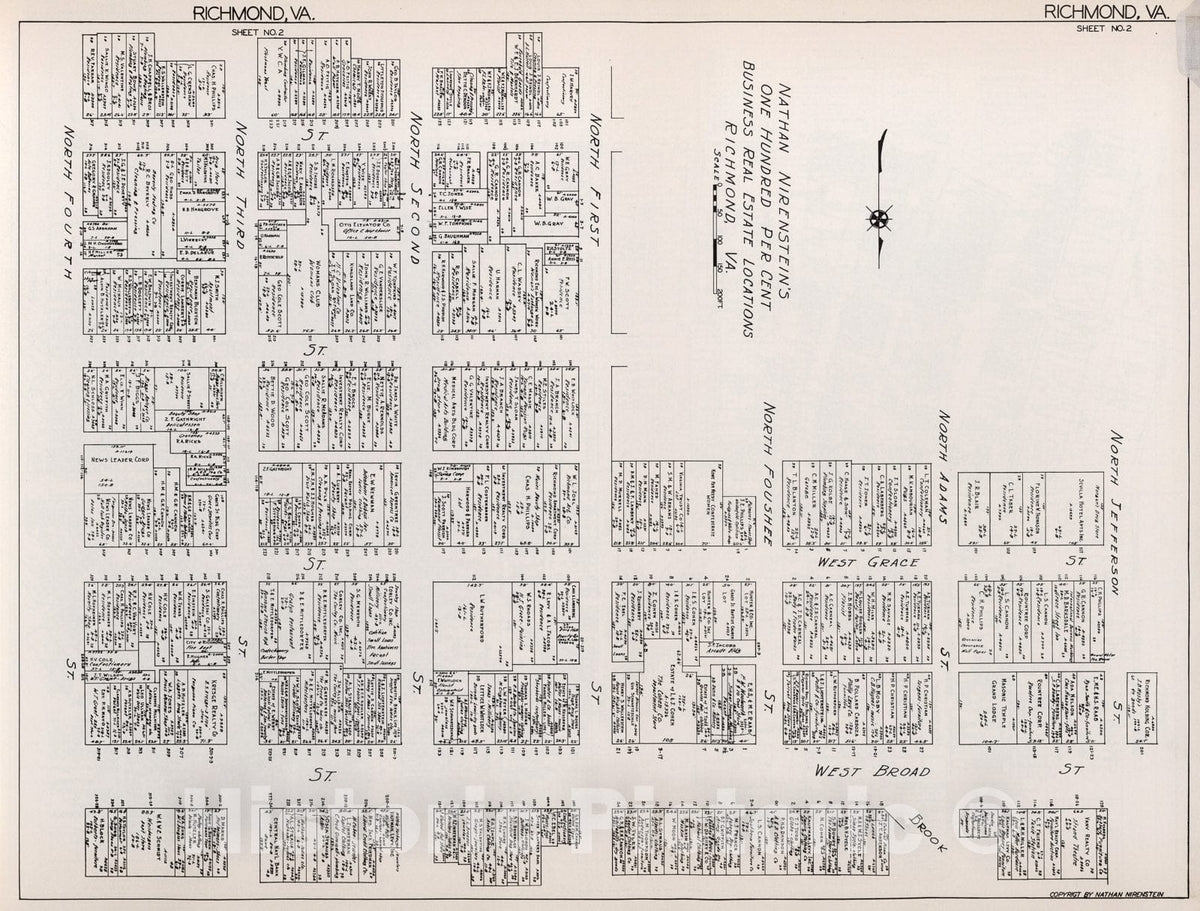 Historic Map : Richmond (Virginia). Sheet No. 2., 1929, Vintage Wall Decor