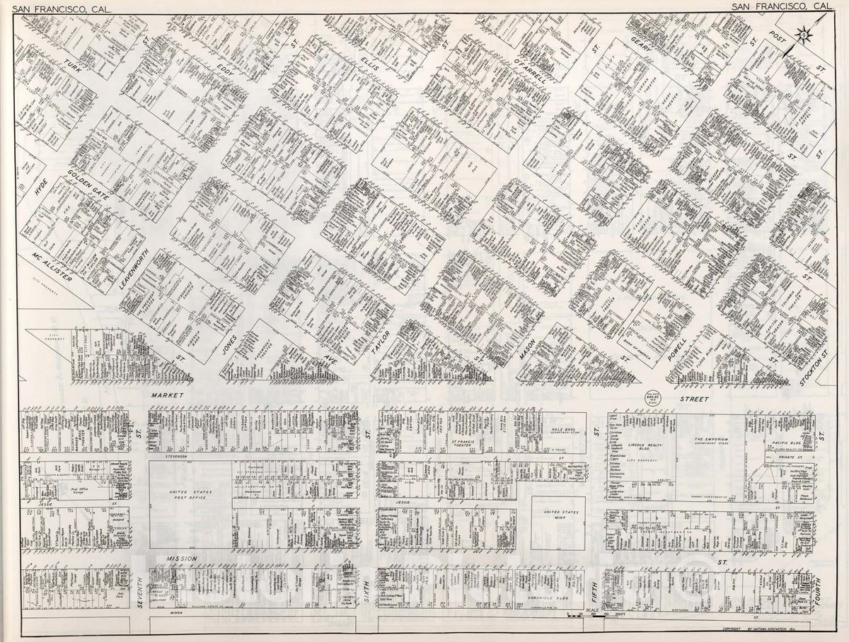 Historic Map : San Francisco (California). (Sheet 2), 1929, Vintage Wall Decor
