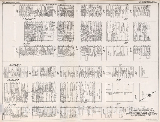Historic Map : Wilmington (Delaware)., 1929, Vintage Wall Decor