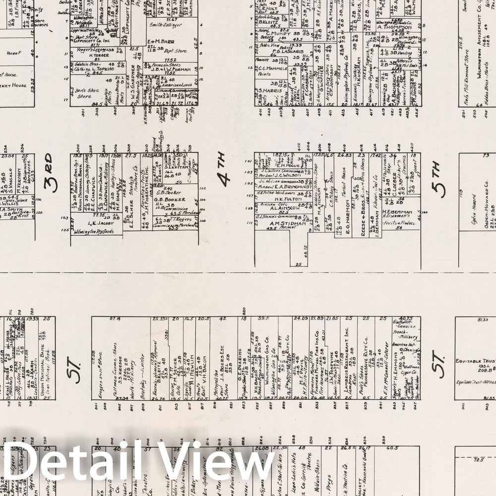 Historic Map : Wilmington (Delaware)., 1929, Vintage Wall Decor