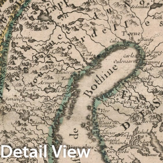 Historic Map : Sued, Norvegue, et Dannemarck, 1697, Vintage Wall Decor