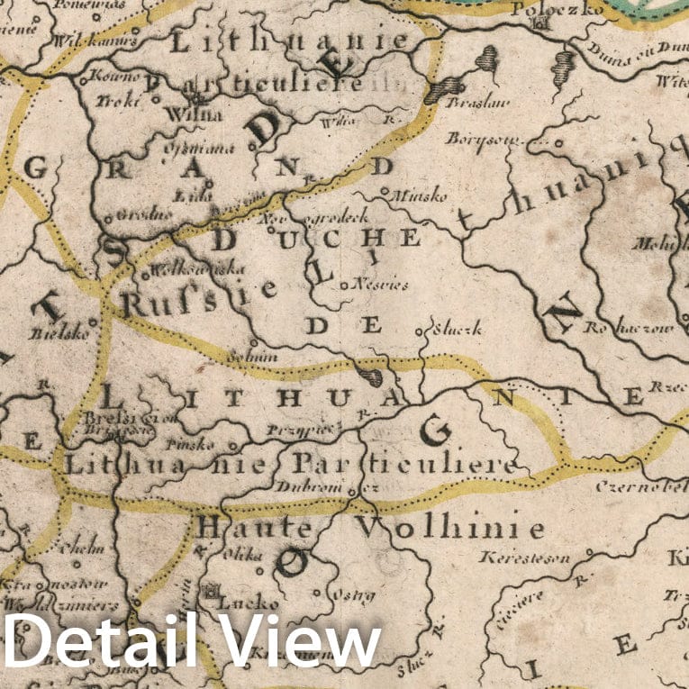 Historic Map : Les estats de la Couronne de Pologne, 1697, Vintage Wall Decor
