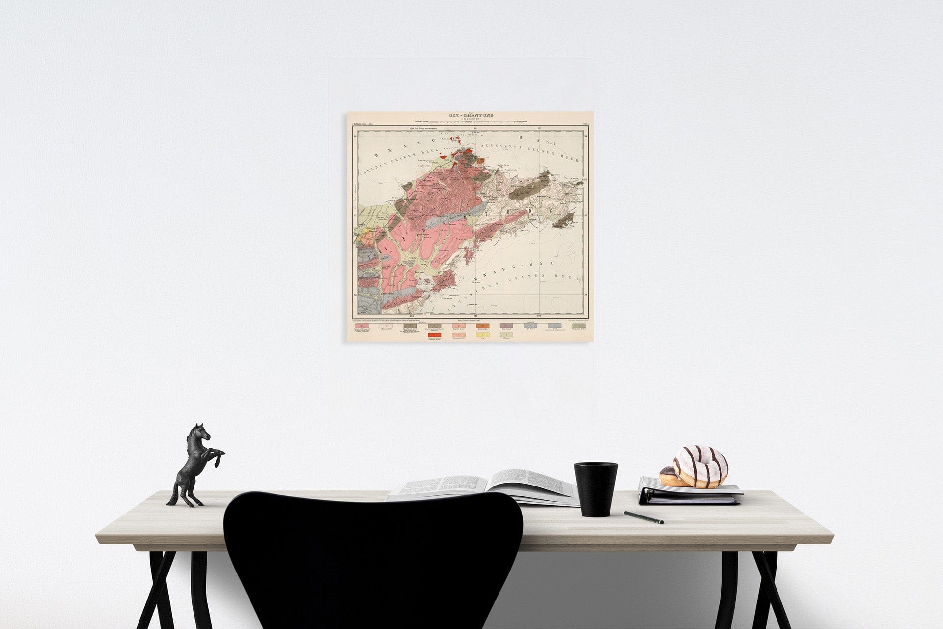 Historic Map : Blatt Ost - Shantung. Tafel 4, 1885, Vintage Wall Decor