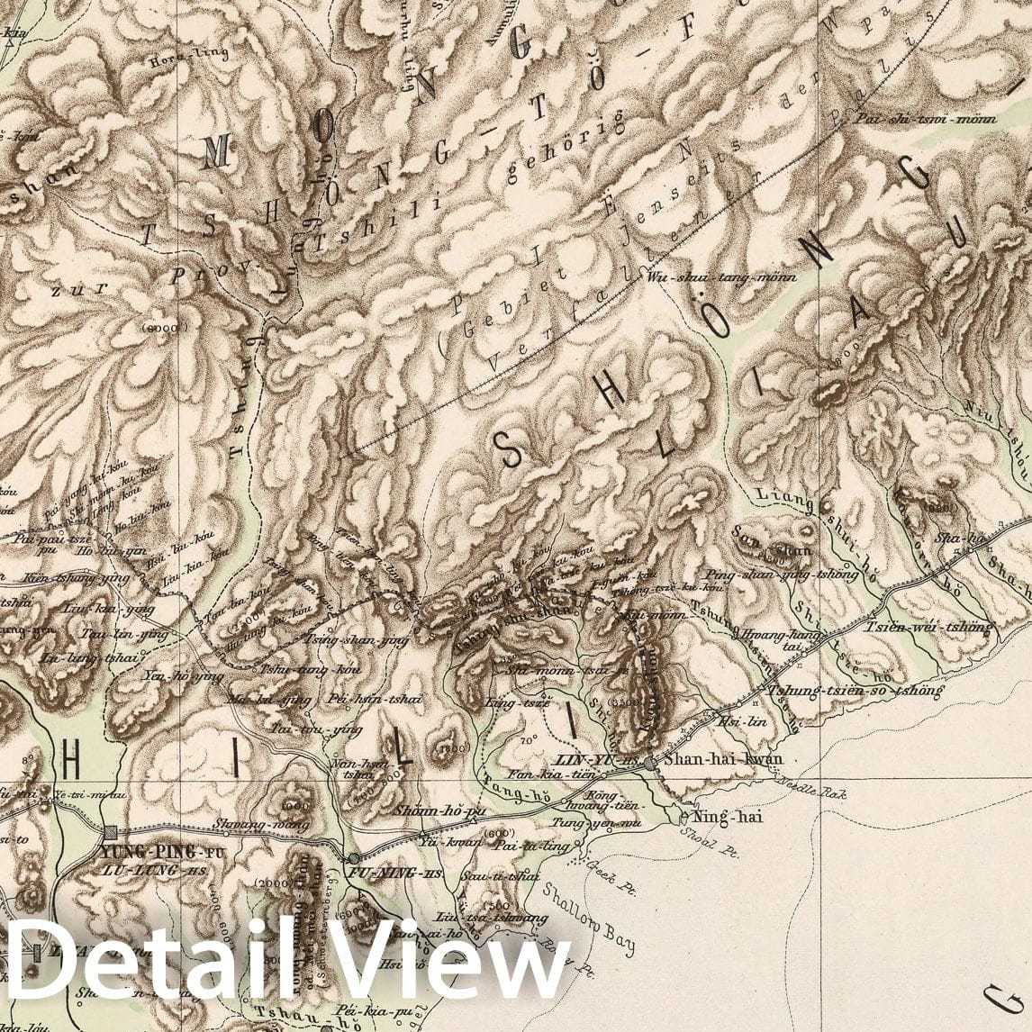 Historic Map : Blatt Yung - Ping - Fu. Tafel 9, 1885, Vintage Wall Decor