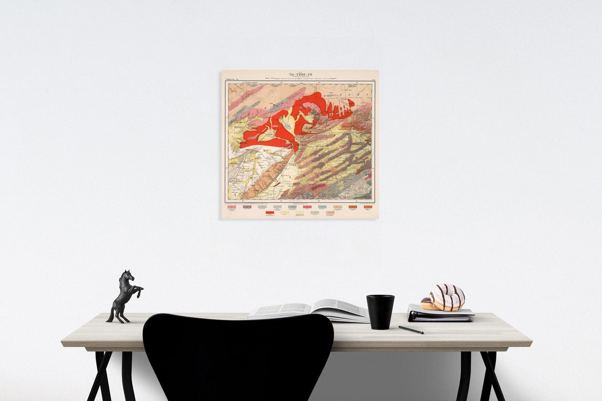 Historic Map : Blatt Ta - Tung - Fu. Tafel 14, 1885, Vintage Wall Decor