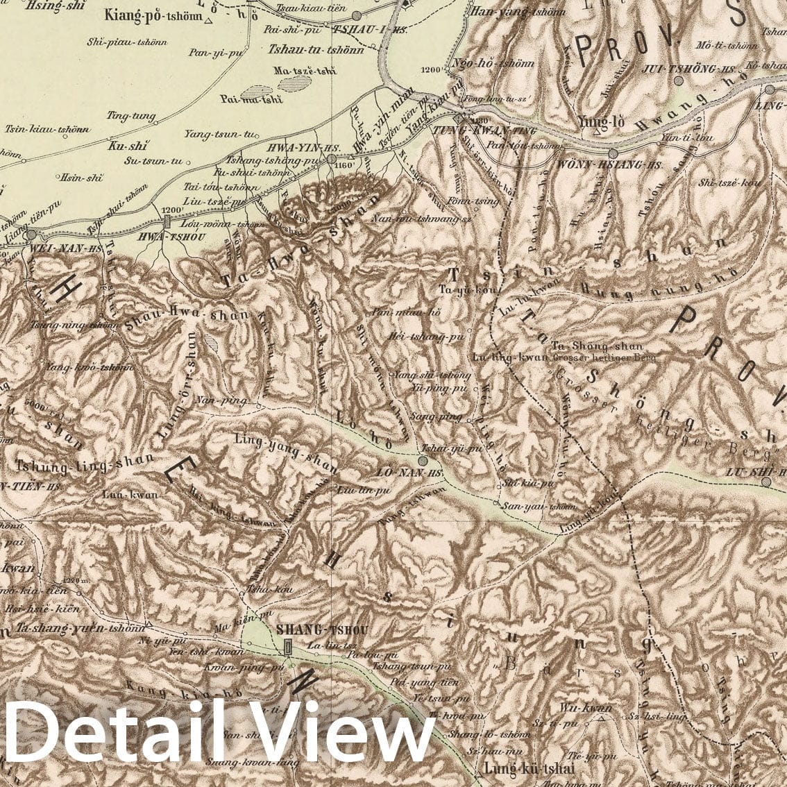 Historic Map : Blatt Hsi - Ngan - Fu. Tafel 21, 1885, Vintage Wall Decor