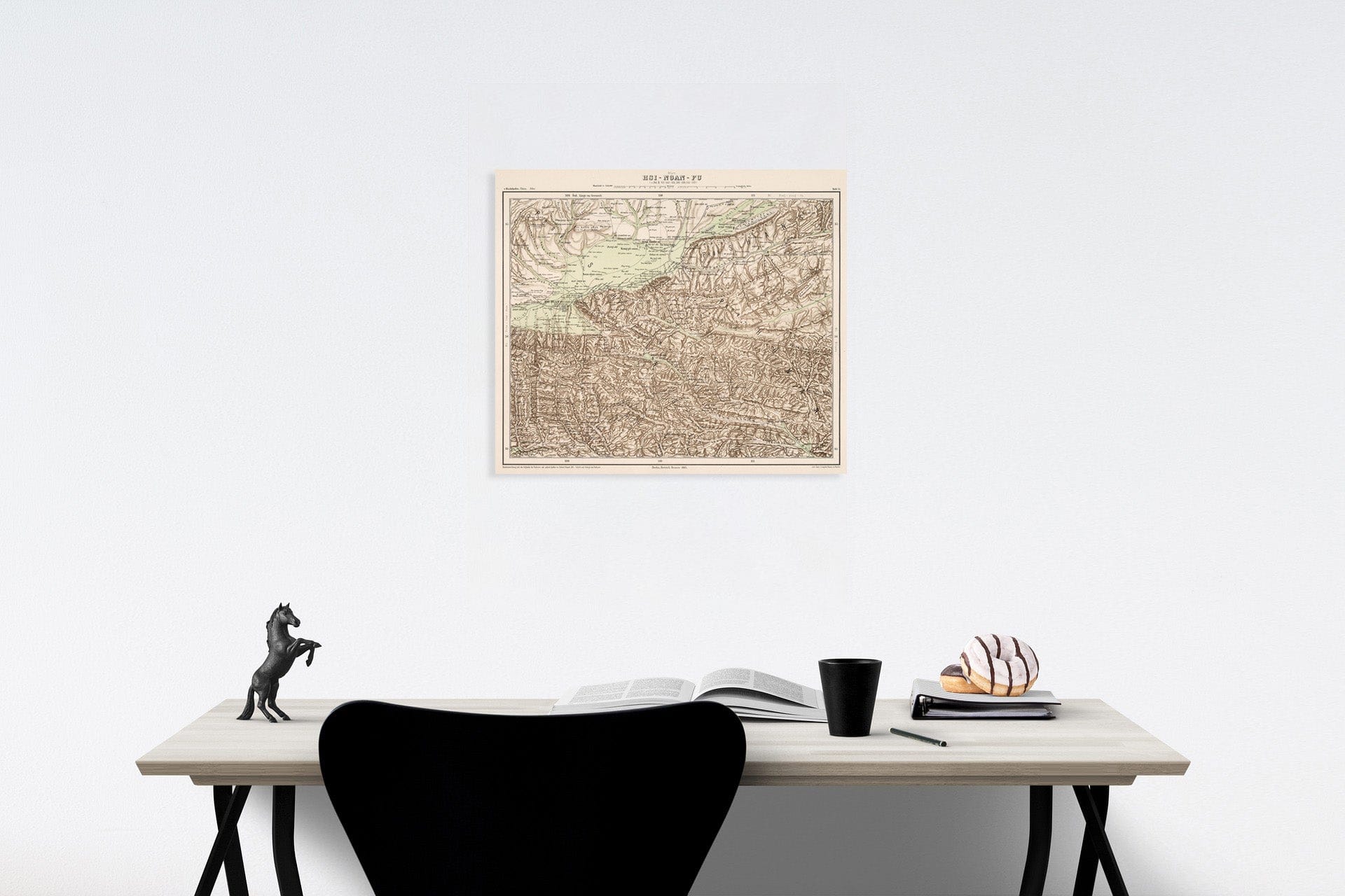 Historic Map : Blatt Hsi - Ngan - Fu. Tafel 21, 1885, Vintage Wall Decor