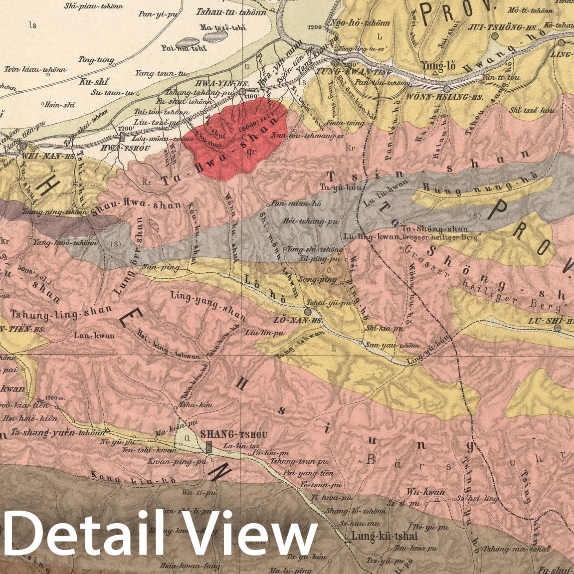 Historic Map : Blatt Hsi - Ngan - Fu. Tafel 22, 1885, Vintage Wall Decor