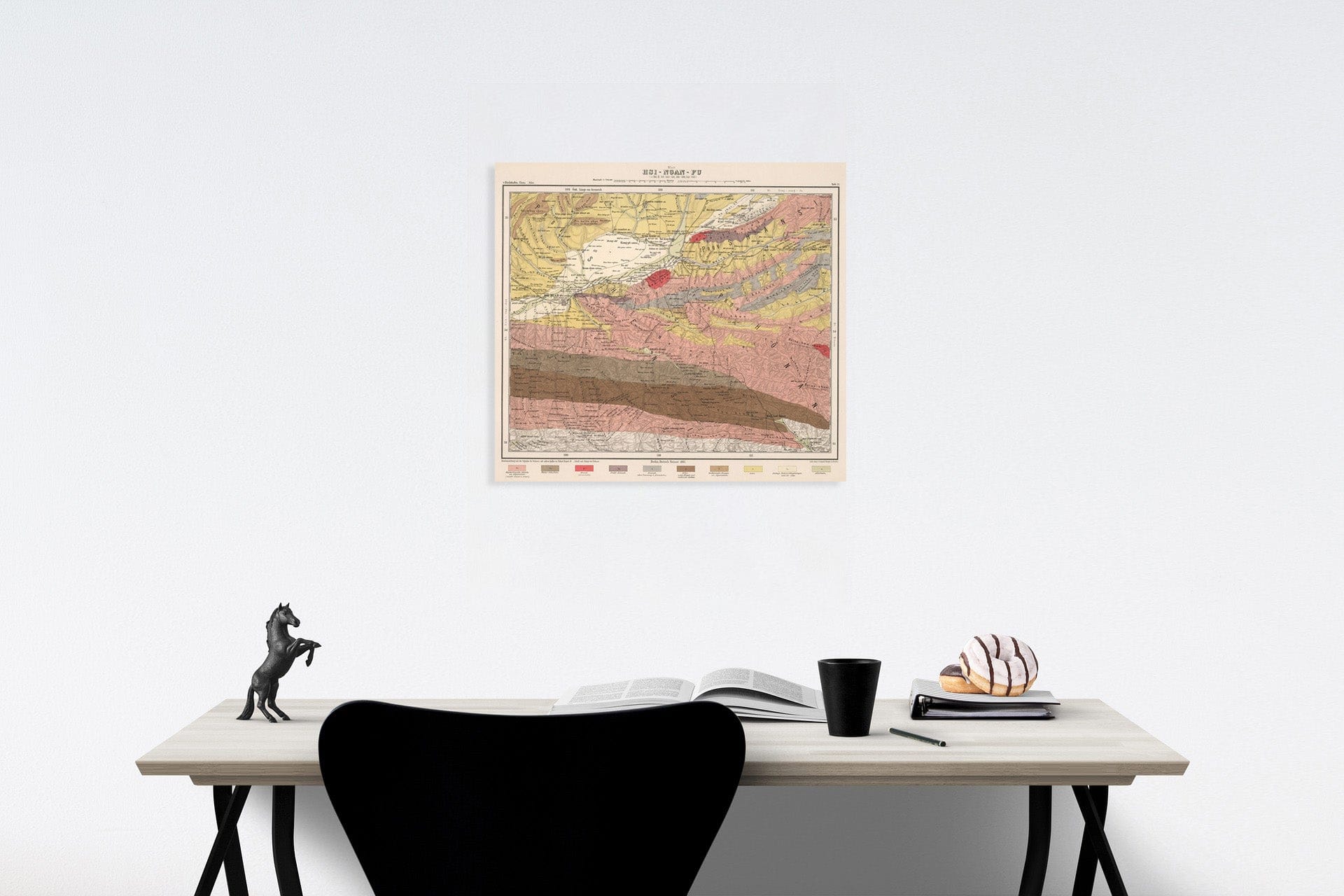 Historic Map : Blatt Hsi - Ngan - Fu. Tafel 22, 1885, Vintage Wall Decor