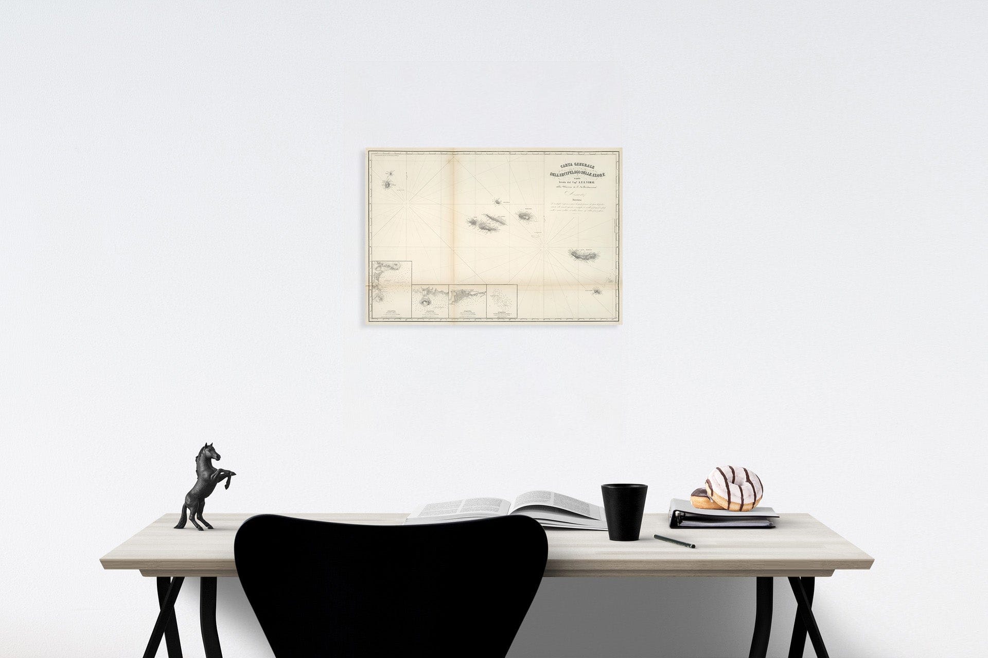 Historic Map : Carta generale dell'Arcipelago delle Azore, 1857, Vintage Wall Decor