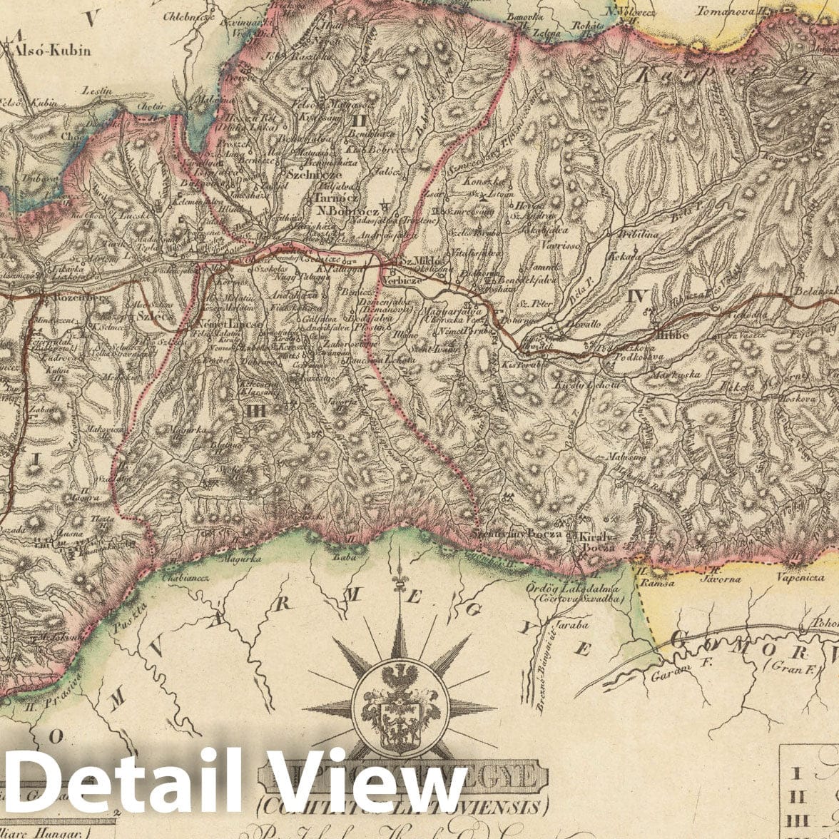 Historic Map : Lipto Varmegye = Comitatus Liptoviensis, 1801, Vintage Wall Decor