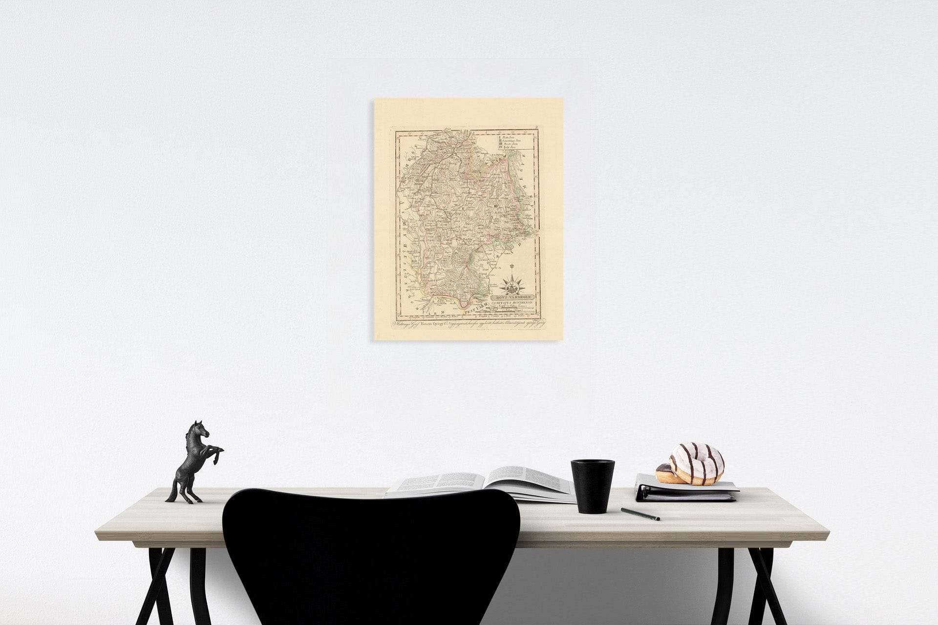 Historic Map : Hont Varmegye = Comitatus Honthensis, 1802, Vintage Wall Decor