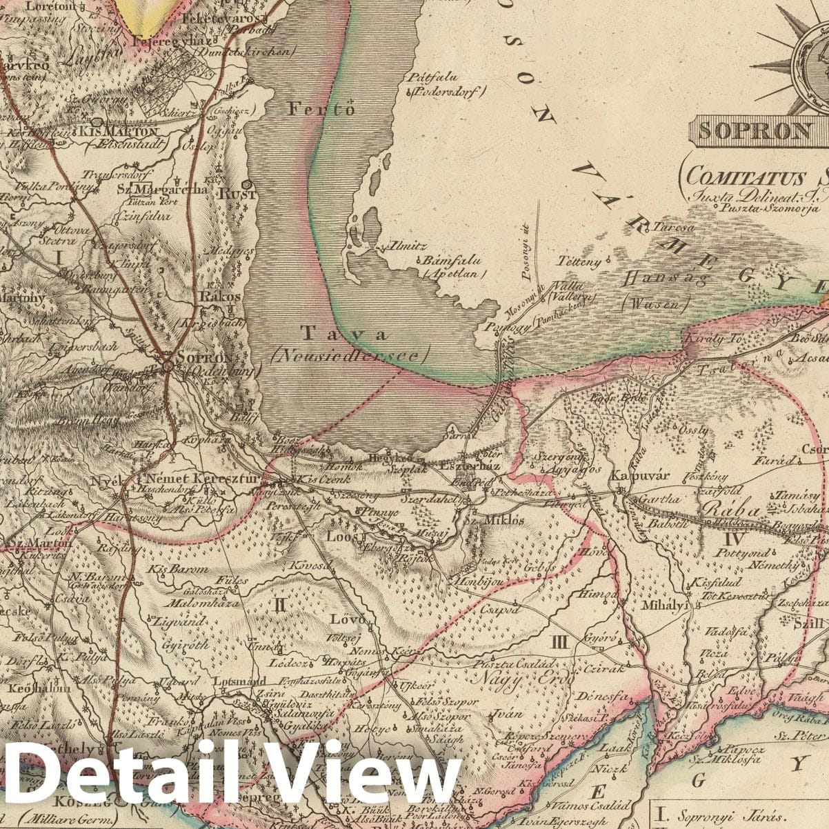 Historic Map : Sopron Varmegye = Comitatus Soproniensis, 1802, Vintage Wall Decor