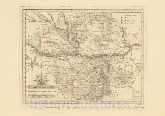 Historic Map : Komarom Varmegye = Comitatus Comaromiensis, 1802, Vintage Wall Decor
