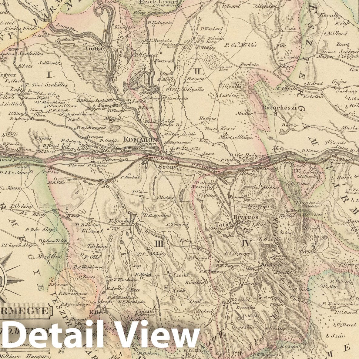 Historic Map : Komarom Varmegye = Comitatus Comaromiensis, 1802, Vintage Wall Decor