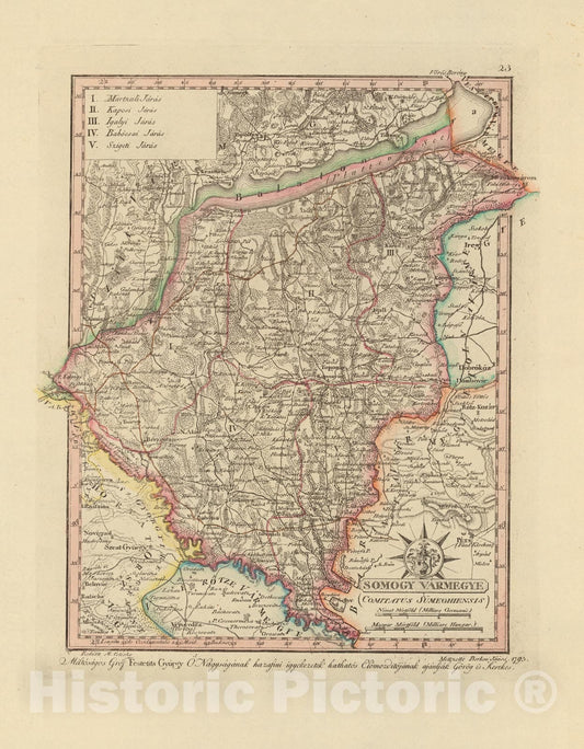 Historic Map : Somogy Varmegye = Comitatus Sumeghiensis, 1793, Vintage Wall Decor