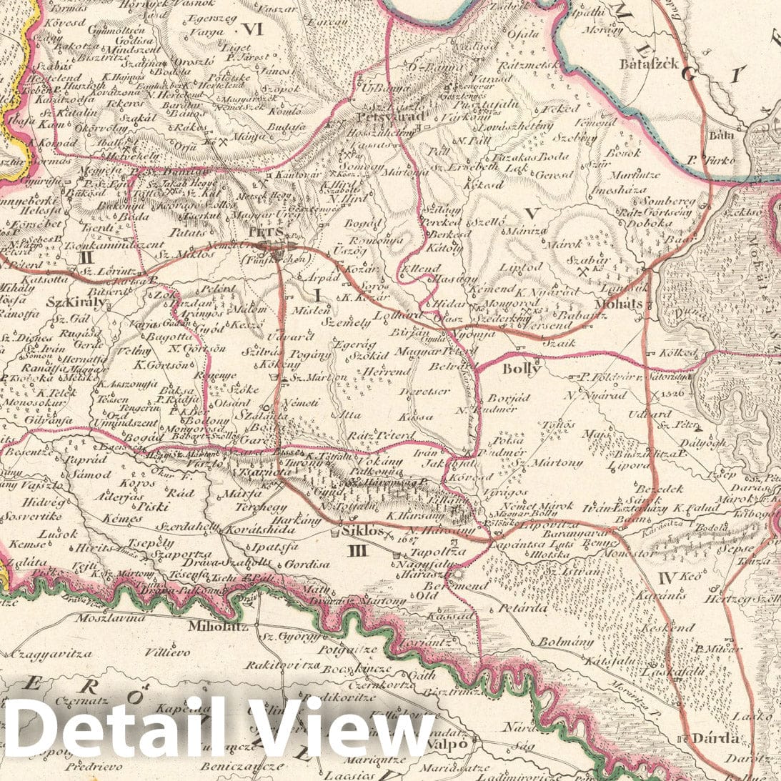 Historic Map : Baranya Varmegye = Comitatus Baranyensis, 1802, Vintage Wall Decor