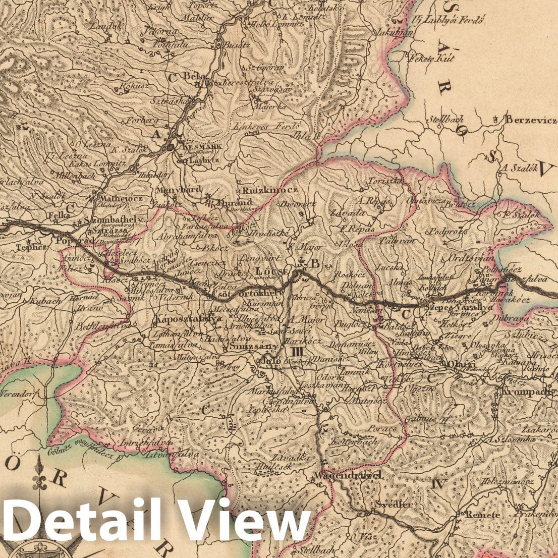 Historic Map : Szepes Varmegye = Comitatus Scepusiensis, 1802, Vintage Wall Decor