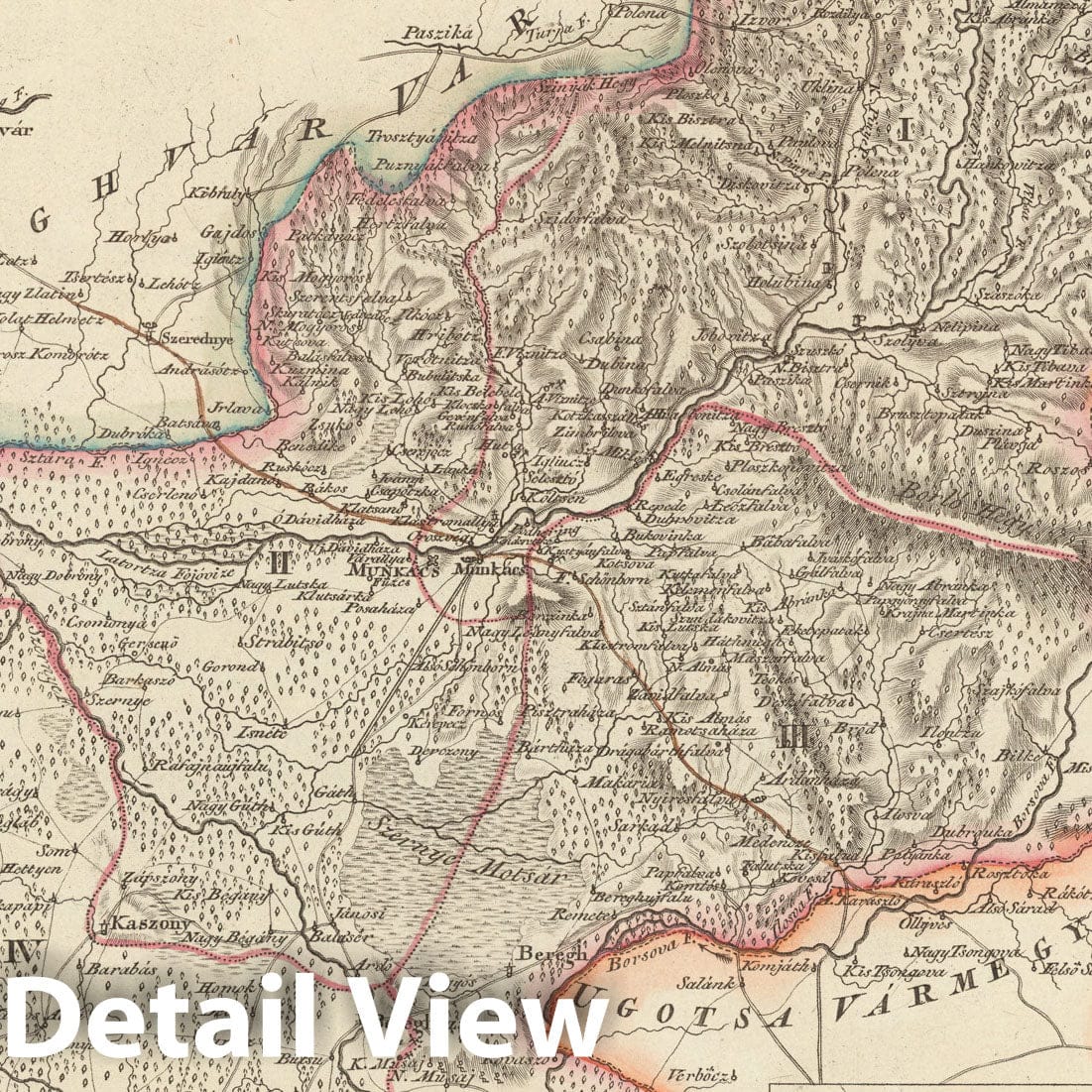 Historic Map : Beregh Varmegye = Comitatus Bereghiensis, 1806, Vintage Wall Decor