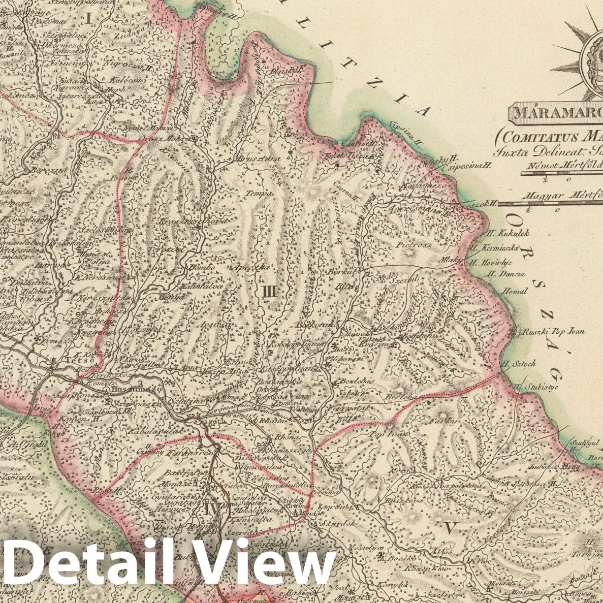 Historic Map : Maramaros Varmegye = Comitatus Maramarosiensis, 1802, Vintage Wall Decor