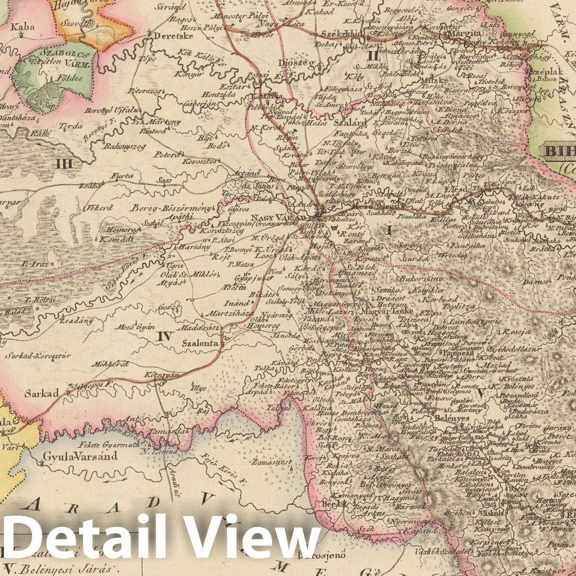 Historic Map : Bihar Varmegye = Comitatus Bihariensis, 1802, Vintage Wall Decor