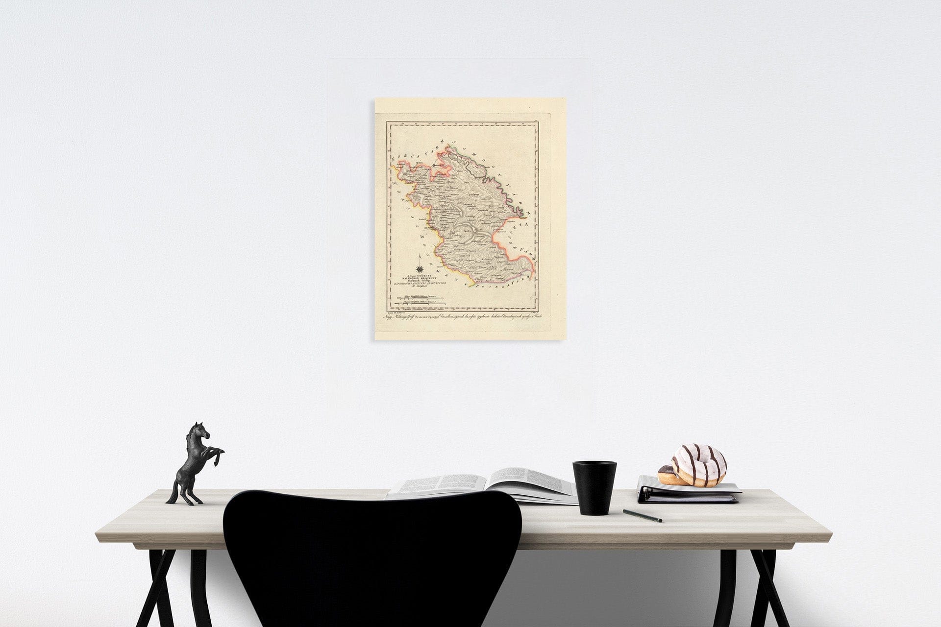Historic Map : A' Szent-Gyorgyi Hatarorzo Regement videkenek tablaja, 1811, Vintage Wall Decor