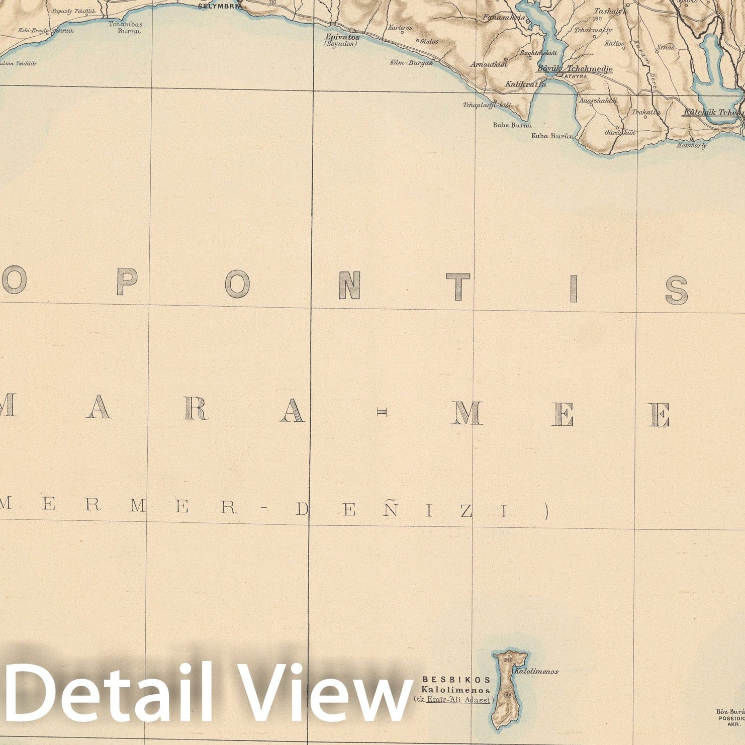 Historic Map : II. Specialkarte vom westlichen Kleinasien, 1890, Vintage Wall Decor