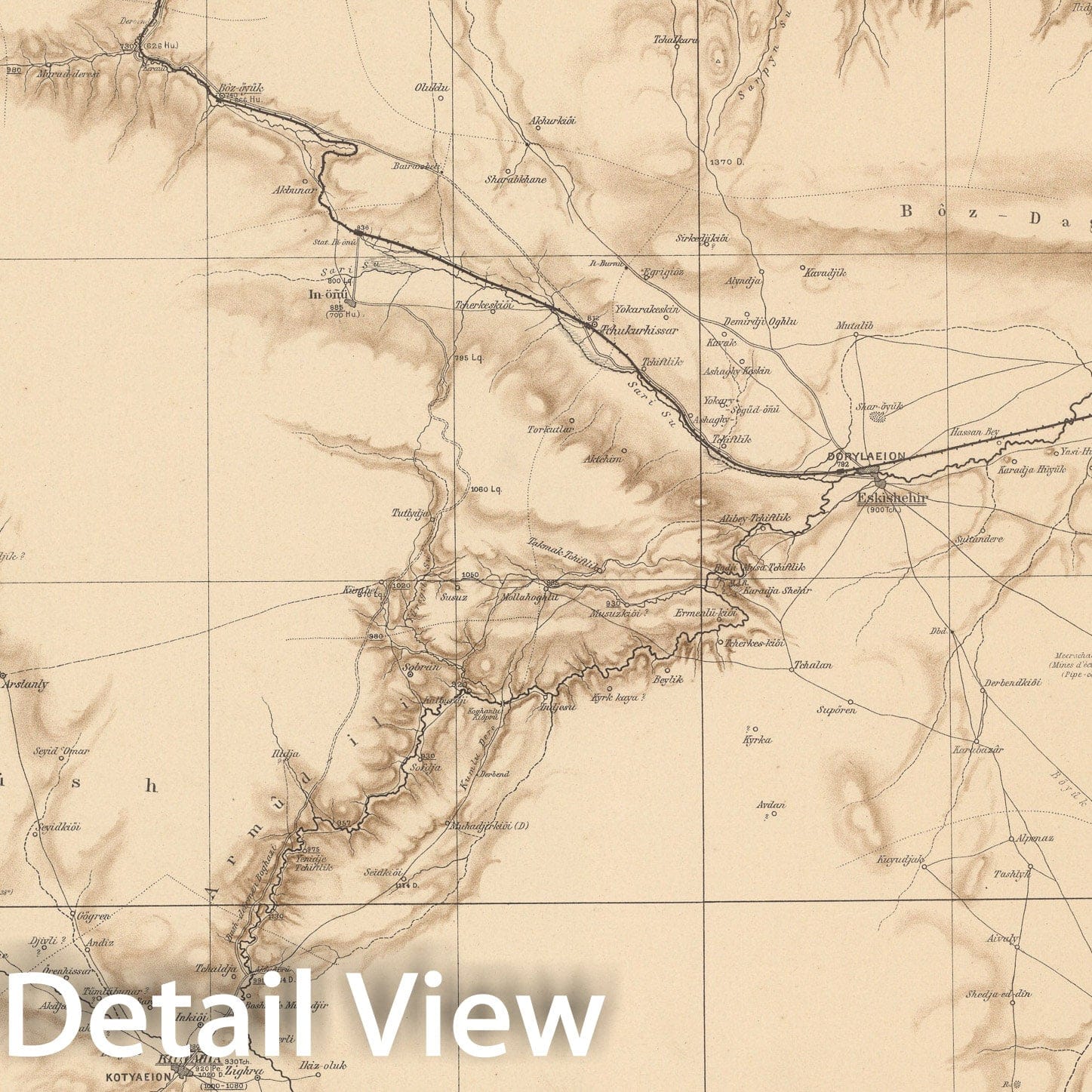 Historic Map : VI. Specialkarte vom westlichen Kleinasien, 1890, Vintage Wall Decor